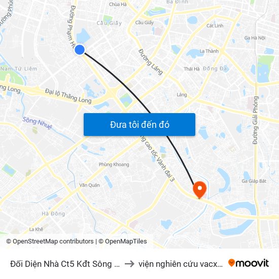 Đối Diện Nhà Ct5 Kđt Sông Đà Mỹ Đình - Phạm Hùng to viện nghiên cứu vacxin nghiêm xuân yêm map