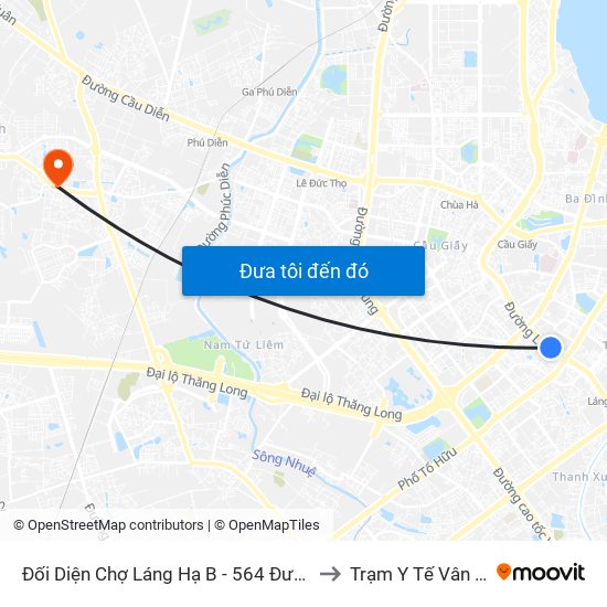Đối Diện Chợ Láng Hạ B - 564 Đường Láng to Trạm Y Tế Vân Canh map