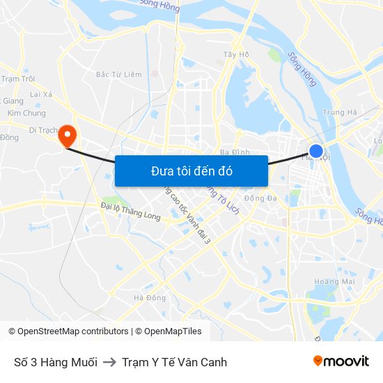 Số 3 Hàng Muối to Trạm Y Tế Vân Canh map