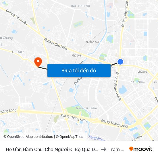 2b Phạm Văn Đồng to Trạm Y Tế Vân Canh map