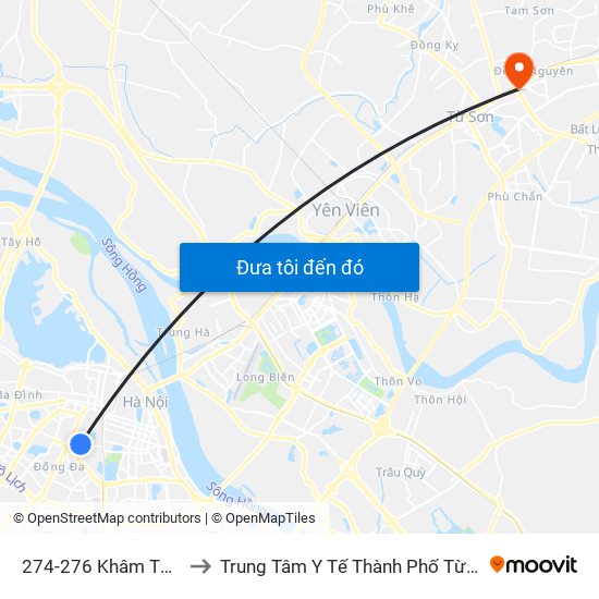 274-276 Khâm Thiên to Trung Tâm Y Tế Thành Phố Từ Sơn map