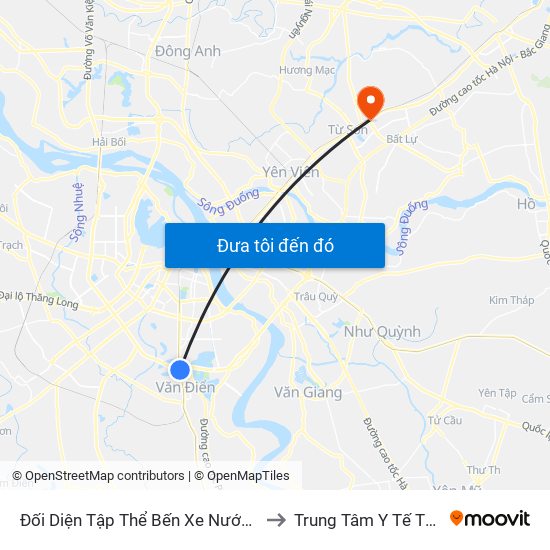 Đối Diện Tập Thể Bến Xe Nước Ngầm Hà Nội - Ngọc Hồi to Trung Tâm Y Tế Thành Phố Từ Sơn map