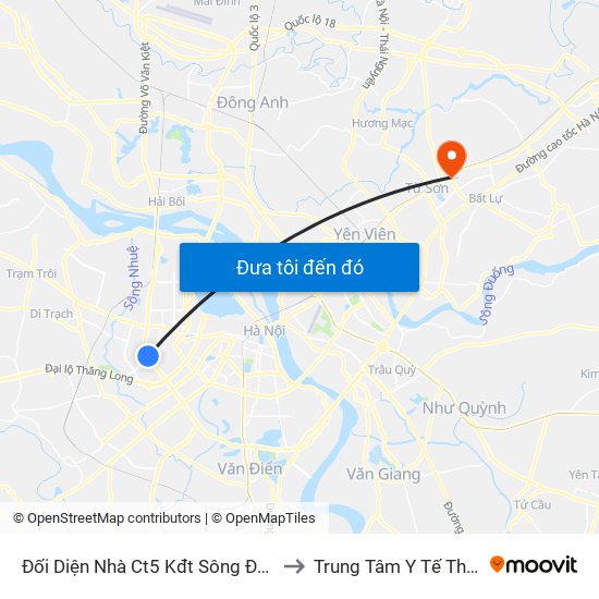 Đối Diện Nhà Ct5 Kđt Sông Đà Mỹ Đình - Phạm Hùng to Trung Tâm Y Tế Thành Phố Từ Sơn map