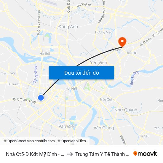 Nhà Ct5-D Kđt Mỹ Đình - Phạm Hùng to Trung Tâm Y Tế Thành Phố Từ Sơn map