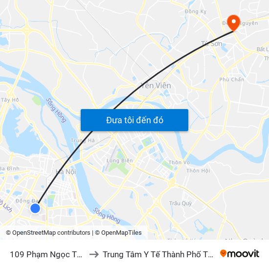 109 Phạm Ngọc Thạch to Trung Tâm Y Tế Thành Phố Từ Sơn map