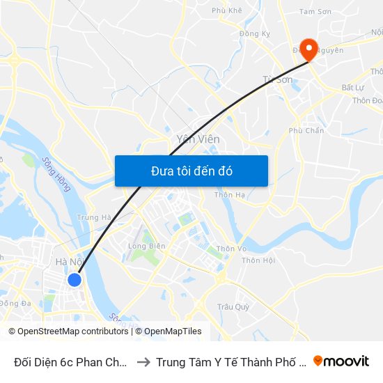 Đối Diện 6c Phan Chu Trinh to Trung Tâm Y Tế Thành Phố Từ Sơn map