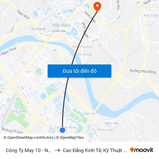 Công Ty May 10 - Nguyễn Văn Linh to Cao Đẳng Kinh Tế, Kỹ Thuật Và Thủy Sản (Khu 2) map