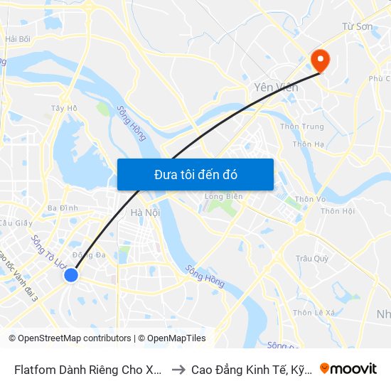 Flatfom Dành Riêng Cho Xe Buýt Trước Nhà 45 Đường Láng to Cao Đẳng Kinh Tế, Kỹ Thuật Và Thủy Sản (Khu 2) map