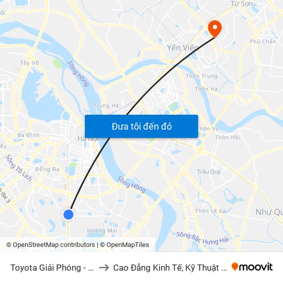 Toyota Giải Phóng - 807 Giải Phóng to Cao Đẳng Kinh Tế, Kỹ Thuật Và Thủy Sản (Khu 2) map