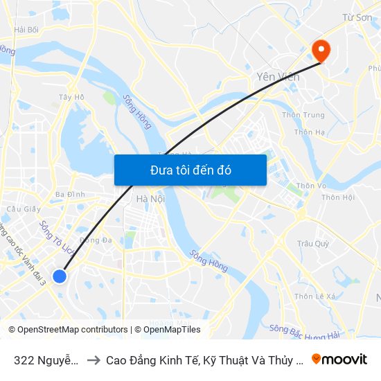 322 Nguyễn Trãi to Cao Đẳng Kinh Tế, Kỹ Thuật Và Thủy Sản (Khu 2) map