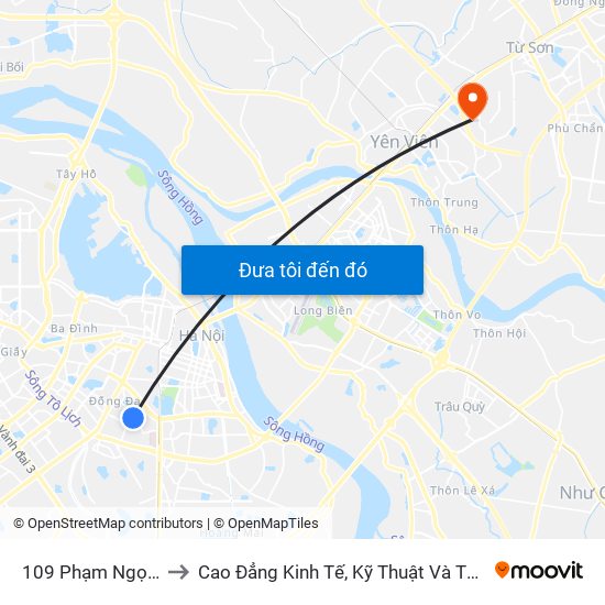 109 Phạm Ngọc Thạch to Cao Đẳng Kinh Tế, Kỹ Thuật Và Thủy Sản (Khu 2) map