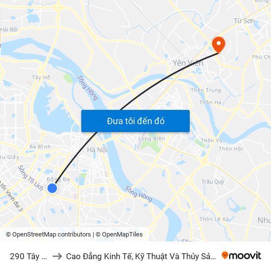 290 Tây Sơn to Cao Đẳng Kinh Tế, Kỹ Thuật Và Thủy Sản (Khu 2) map