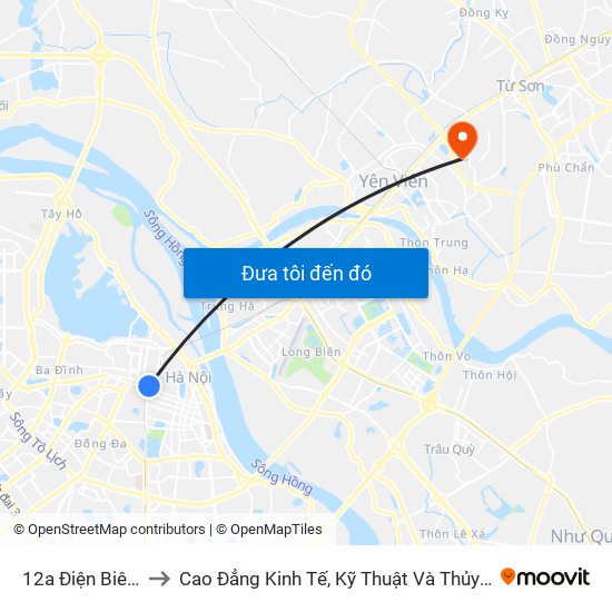 12a Điện Biên Phủ to Cao Đẳng Kinh Tế, Kỹ Thuật Và Thủy Sản (Khu 2) map