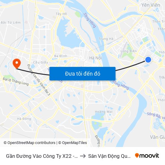 Gần Đường Vào Công Ty X22 - 705 Nguyễn Văn Linh to Sân Vận Động Quốc Gia Mỹ Đình map