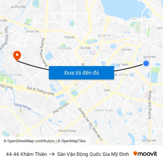 78-80a Khâm Thiên (Đối Diện 71) to Sân Vận Động Quốc Gia Mỹ Đình map