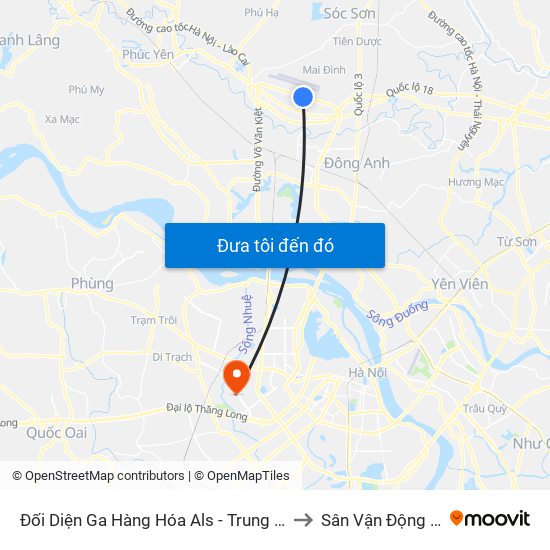 Đối Diện Ga Hàng Hóa Als - Trung Tâm Dịch Vụ Kỹ Thuật Cung Ứng Điện to Sân Vận Động Quốc Gia Mỹ Đình map