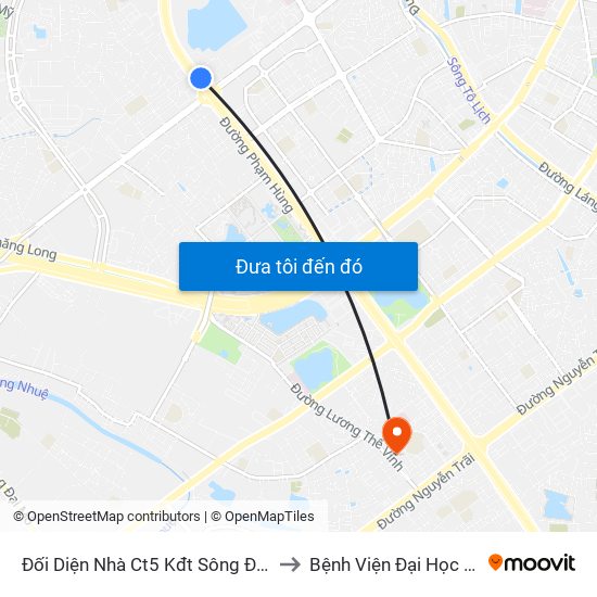 Đối Diện Nhà Ct5 Kđt Sông Đà Mỹ Đình - Phạm Hùng to Bệnh Viện Đại Học Quốc Gia Hà Nội map