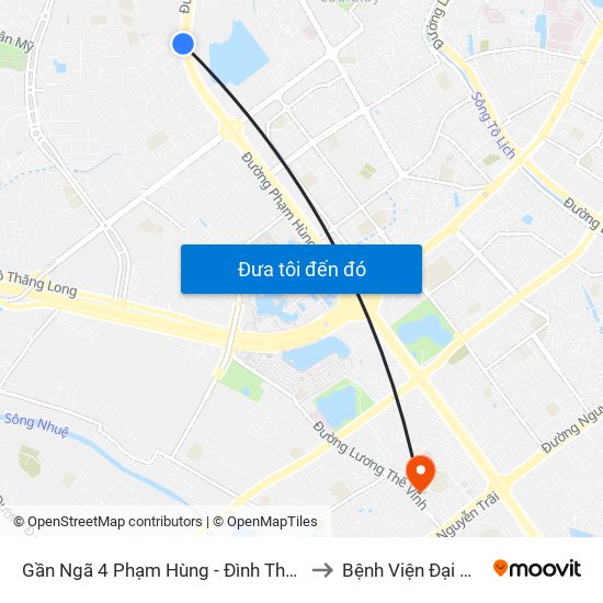 Gần Ngã 4 Phạm Hùng - Đình Thôn (Hướng Đi Khuất Duy Tiến)-Cột Sau to Bệnh Viện Đại Học Quốc Gia Hà Nội map