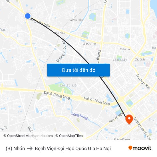 (B) Nhổn to Bệnh Viện Đại Học Quốc Gia Hà Nội map