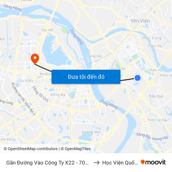 Gần Đường Vào Công Ty X22 - 705 Nguyễn Văn Linh to Học Viện Quốc Phòng map