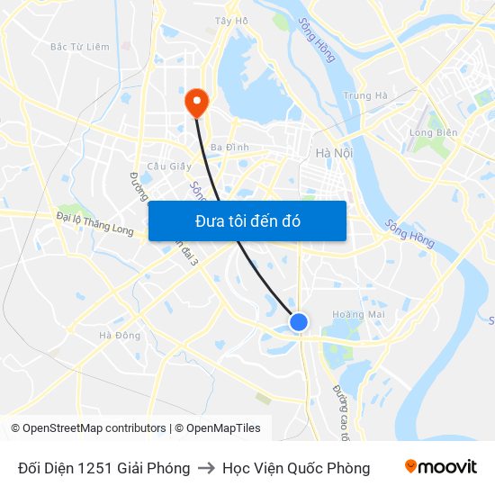 Đối Diện 1251 Giải Phóng to Học Viện Quốc Phòng map