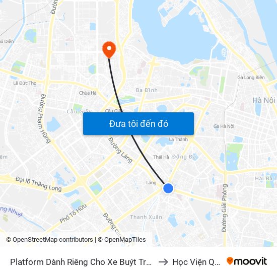 Platform Dành Riêng Cho Xe Buýt Trước Nhà 604 Trường Chinh to Học Viện Quốc Phòng map