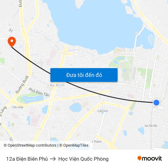 12a Điện Biên Phủ to Học Viện Quốc Phòng map