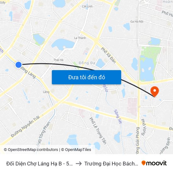 Đối Diện Chợ Láng Hạ B - 564 Đường Láng to Trường Đại Học Bách Khoa Hà Nội map