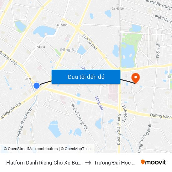 Flatfom Dành Riêng Cho Xe Buýt Trước Nhà 45 Đường Láng to Trường Đại Học Bách Khoa Hà Nội map