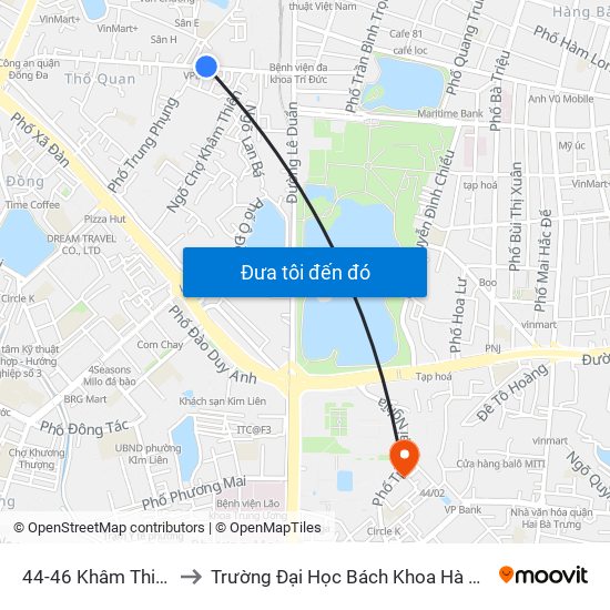 78-80a Khâm Thiên (Đối Diện 71) to Trường Đại Học Bách Khoa Hà Nội map