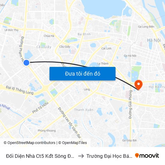 Đối Diện Nhà Ct5 Kđt Sông Đà Mỹ Đình - Phạm Hùng to Trường Đại Học Bách Khoa Hà Nội map