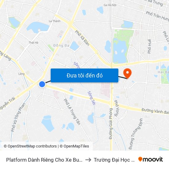 Platform Dành Riêng Cho Xe Buýt Trước Nhà 604 Trường Chinh to Trường Đại Học Bách Khoa Hà Nội map