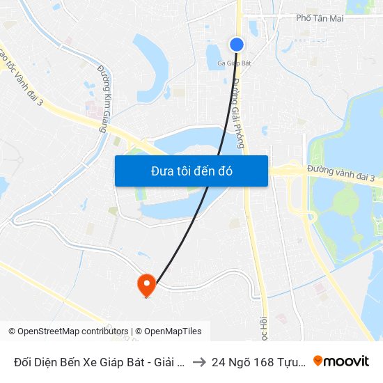 Đối Diện Bến Xe Giáp Bát - Giải Phóng to 24 Ngõ 168 Tựu Liệt map