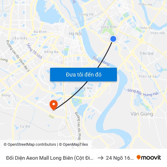 Đối Diện Aeon Mall Long Biên (Cột Điện T4a/2a-B Đường Cổ Linh) to 24 Ngõ 168 Tựu Liệt map