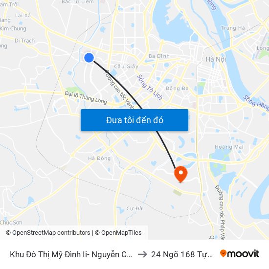 Khu Đô Thị Mỹ Đình Ii- Nguyễn Cơ Thạch to 24 Ngõ 168 Tựu Liệt map