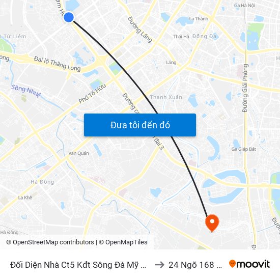 Đối Diện Nhà Ct5 Kđt Sông Đà Mỹ Đình - Phạm Hùng to 24 Ngõ 168 Tựu Liệt map