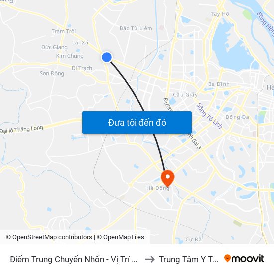 Điểm Trung Chuyển Nhổn - Vị Trí Đỗ Tuyến 20, 29, 32 (Chiều Sơn Tây - Hà Nội)- Đường 32 to Trung Tâm Y Tế Dự Phòng Quận Hà Đông map