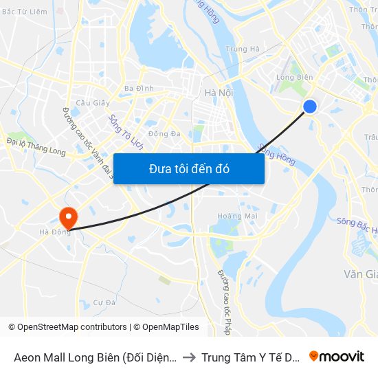 Aeon Mall Long Biên (Đối Diện Cột Điện T4a/2a-B Đường Cổ Linh) to Trung Tâm Y Tế Dự Phòng Quận Hà Đông map