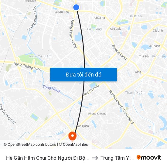 2b Phạm Văn Đồng to Trung Tâm Y Tế Dự Phòng Quận Hà Đông map