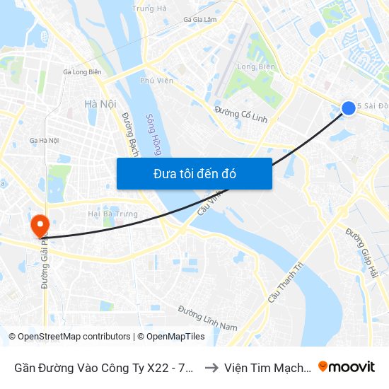Gần Đường Vào Công Ty X22 - 705 Nguyễn Văn Linh to Viện Tim Mạch Việt Nam map
