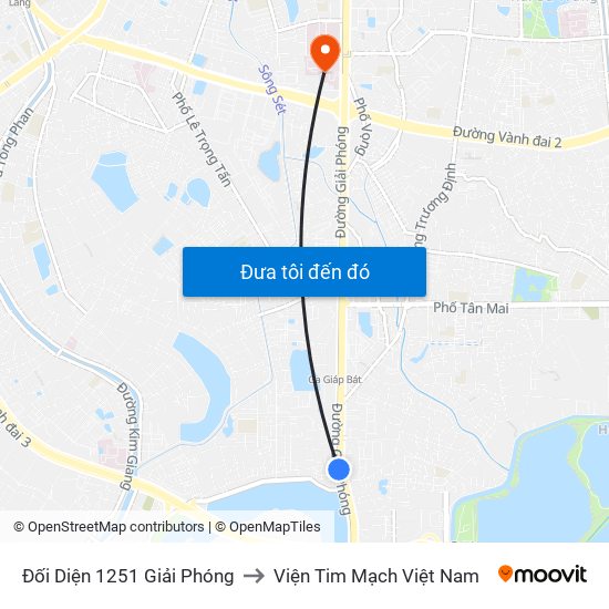 Đối Diện 1251 Giải Phóng to Viện Tim Mạch Việt Nam map