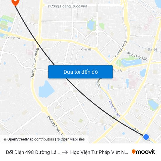 Đối Diện 498 Đường Láng to Học Viện Tư Pháp Việt Nam map