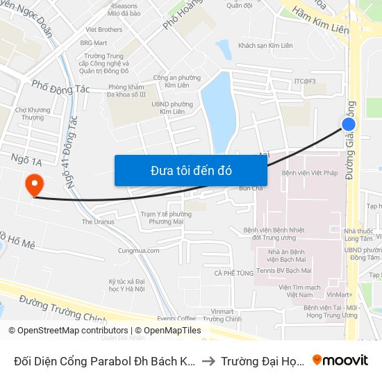 Đối Diện Cổng Parabol Đh Bách Khoa - 64 Giải Phóng to Trường Đại Học Y Hà Nội map