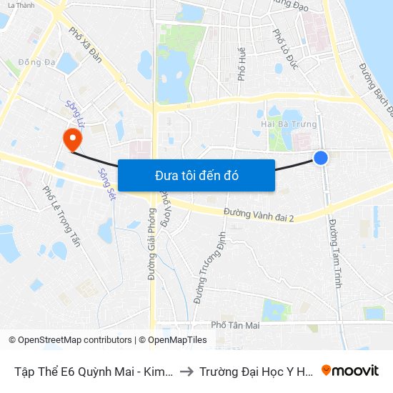 Tập Thể E6 Quỳnh Mai - Kim Ngưu to Trường Đại Học Y Hà Nội map