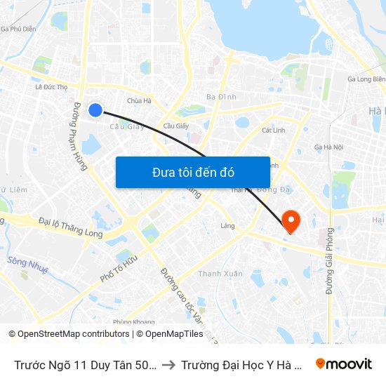 Trước Ngõ 11 Duy Tân 50m to Trường Đại Học Y Hà Nội map