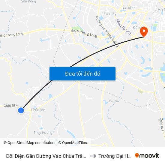Đối Diện Gần Đường Vào Chùa Trăm Gian 100m - Quốc Lộ 6 to Trường Đại Học Y Hà Nội map