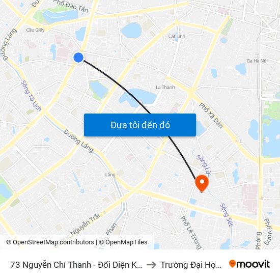 73 Nguyễn Chí Thanh - Đối Diện Khách Sạn Bảo Sơn to Trường Đại Học Y Hà Nội map