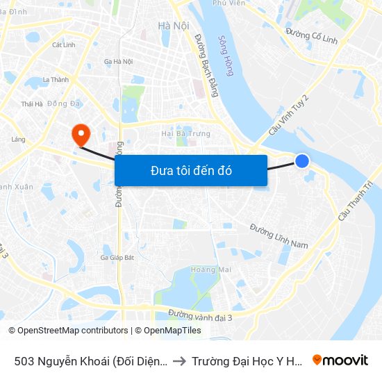 503 Nguyễn Khoái (Đối Diện 856) to Trường Đại Học Y Hà Nội map