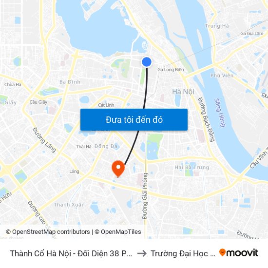 Thành Cổ Hà Nội - Đối Diện 38 Phan Đình Phùng to Trường Đại Học Y Hà Nội map
