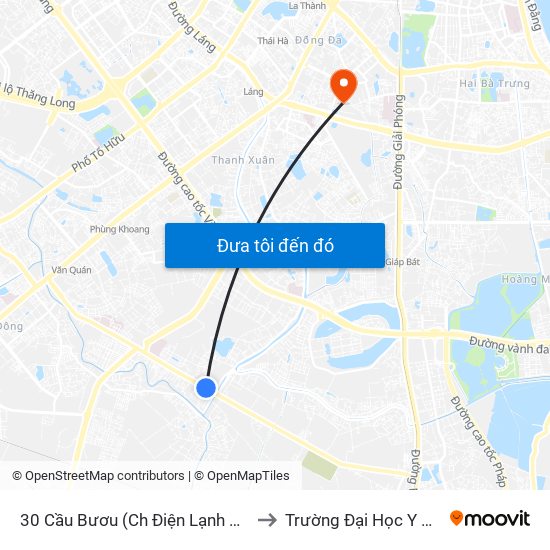 30 Cầu Bươu (Ch Điện Lạnh Hồng Sĩ) to Trường Đại Học Y Hà Nội map